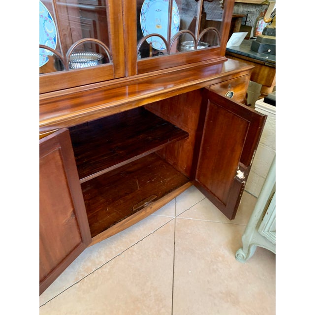 Antique Georgian Period Mahogany Glass Front Bookcase For Sale - Image 18 of 18
