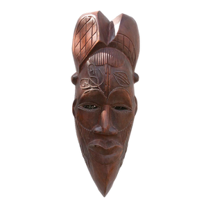 Carved Wooden African Mask Wall Art