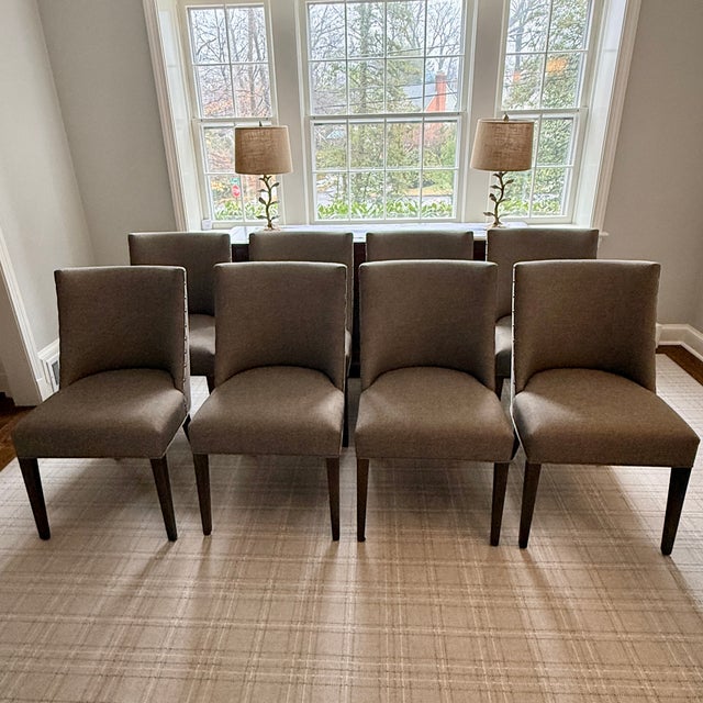 Transitional Set of 8 Walter E Smithe Grace Chairs For Sale - Image 3 of 7