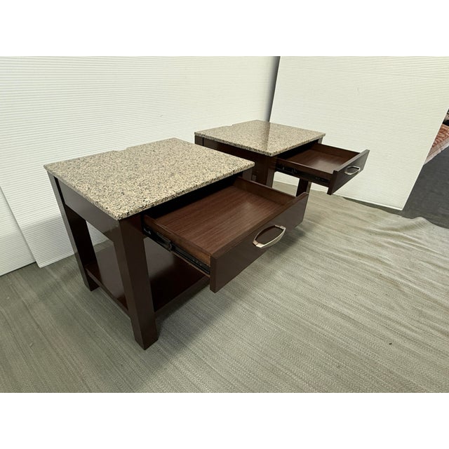 Bermanfalk Bespoke Nightstands, Pair For Sale - Image 10 of 15