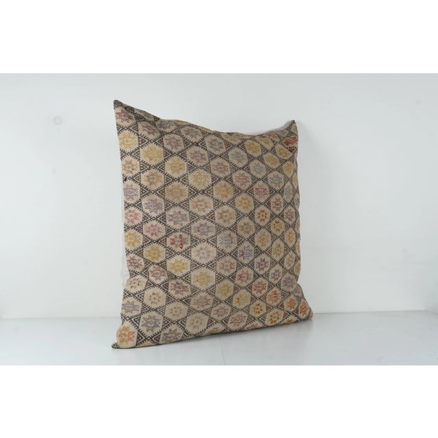 Turkish Jajim Kilim Cushion Cover Elevate your home decor with these exquisite 34" x 34" pillow covers crafted from...