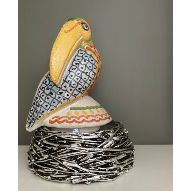 Harry Slatkin Vintage Bird Nest Plinth or 3-Wick Candle Holder Base For Sale - Image 4 of 11