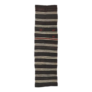 Vintage Striped Kilim Runner - 3`6″ X 13`0″ For Sale