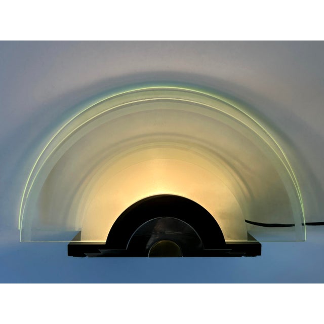 Metalarte Postmodern Rising Sun Table Lamp from Metalarte, Spain, 1980s For Sale - Image 4 of 18