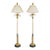 Vintage Italian Gilt Tole Palm Frond Floor Lamps - A Pair For Sale