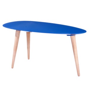 Small Egg Table - Blue For Sale