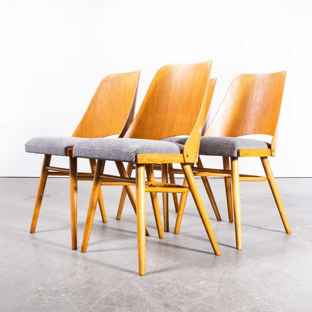 Dining Chairs by Radomir Hoffman for Ton, 1950s, Set of 4 For Sale - Image 4 of 11