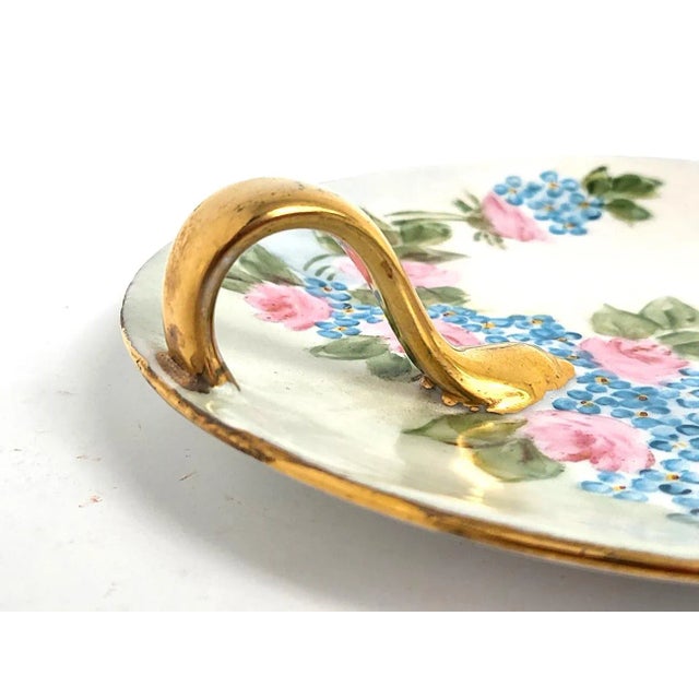 Ceramic Vintage Floral Lemon Serving Plate For Sale - Image 7 of 10