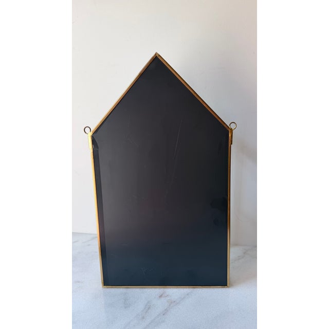 Gold Glass Gold Display Cabinet Wall Curio Cabinet Collectibles Case For Sale - Image 8 of 8