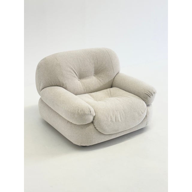 Sapporo Chair in Crème Beige by Mario Marenco for Mobil Girgi, 1970s For Sale - Image 13 of 13