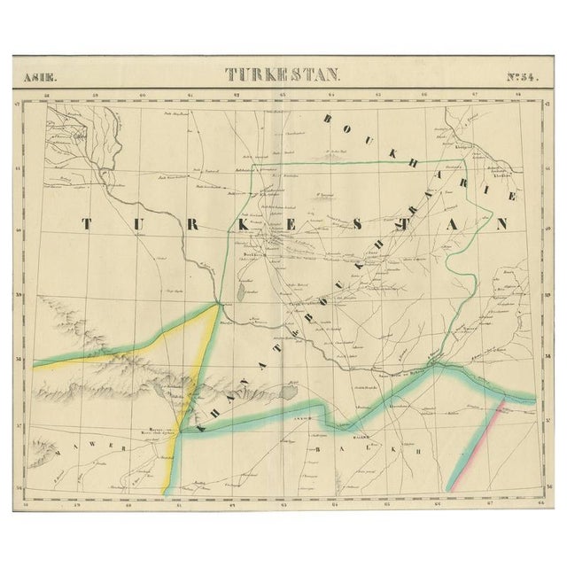 Antique Map of Turkestan by Vandermaelen, 1827 For Sale - Image 10 of 10
