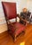 English Early 19th Century Carved Leather Armchairs (2) For Sale - Image 3 of 7