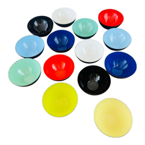 Vintage Krenit Denmark Collection of 14 Colorful Enameled Bowls by Herbert Krenchel