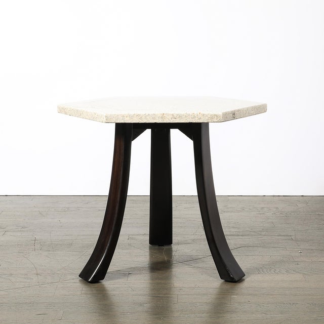 Mid-Century Modernist Hexagonal Terrazzo Side Table by Harvey Probber For Sale - Image 12 of 13