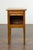 Wood Petite French 1870s Walnut Side Table with Tambour Door and Tapering Legs For Sale - Image 7 of 10