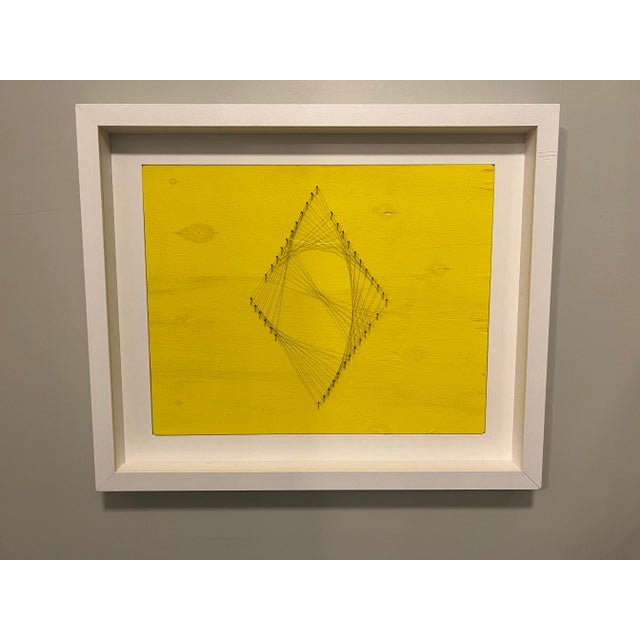 Wood Ezio Bruno Caraceni (1927-1986), MidCentury (1960), Wire & Wood Sculptured Panel, Framed For Sale - Image 7 of 7