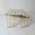 Vintage Nesting Coffee Tables in Gold-Tone Metal and Mirror, 1970s, Set of 3 For Sale - Image 4 of 12