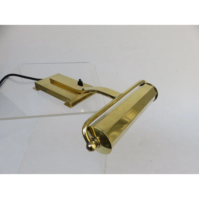 Art Deco Polished Brass Cubist Piano Light, 1920s For Sale - Image 15 of 15