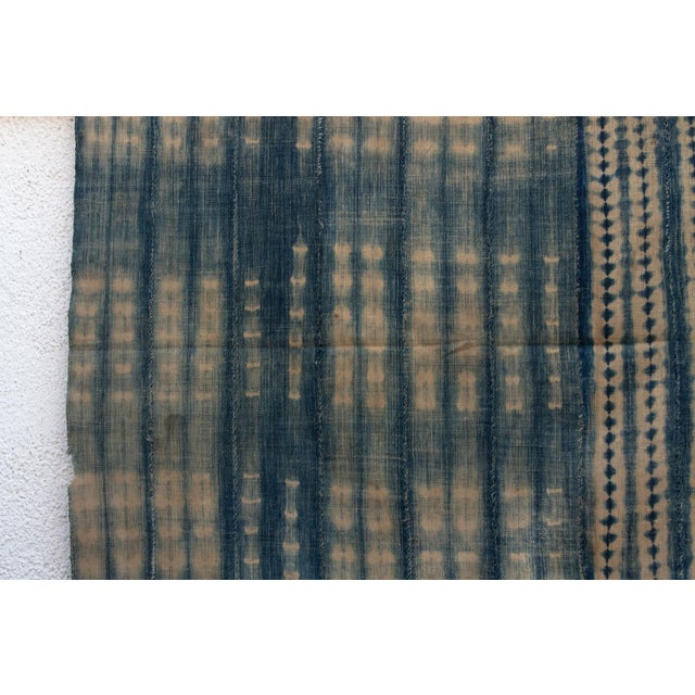 African Vintage Malinke African "Royal Patchwork" Indigo Throw For Sale - Image 3 of 6