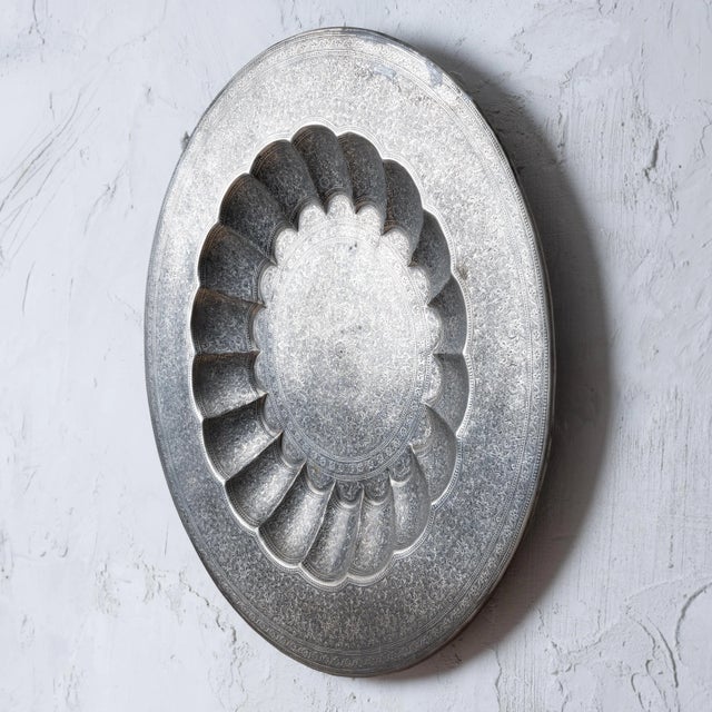 Indian Indian Silverplate Tray For Sale - Image 3 of 7