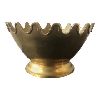 1950s Bronze Crown Bowl For Sale
