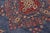 Boho Chic Kazak Light Blue/Beige Wool Round Rug- 8'0''x8'0'' For Sale - Image 4 of 9