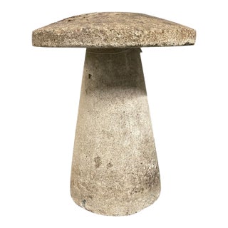 Vintage English Style Cast Stone Staddle Stone Garden Ornament For Sale