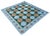 Sky Blue Handmade New Zealand Wool Dhurrie, Sky Blue, Beige and Green Swedish Tile Rug- 78"x88" For Sale - Image 8 of 13