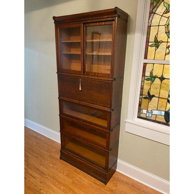 Antique Globe Wernicke Barrister Bookcase Desk Chairish