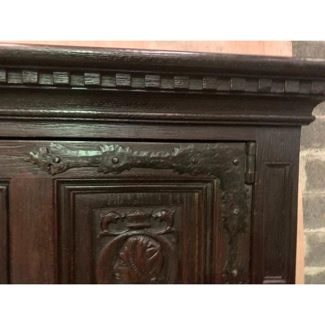 Renaissance Style Three-Door Storage Cabinet For Sale - Image 4 of 17