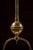 Late 19th Century Brass Triple-Arm Early Gas-Electric Chandelier With Milk Glass Shades For Sale In Chicago - Image 6 of 8