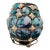 Bryan Duncan Glass Oregon Coast Large Blown Art Glass Orb, Steel Cable Net, 2003 For Sale