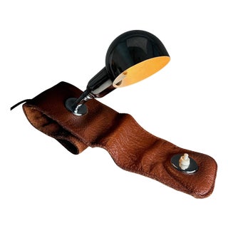 Leather Lp01 Wall Lamp attributed to Luigi Caccia Dominioni for Azucena, 1979 For Sale