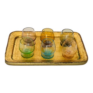Mid Century Italian Crystal Shot Glasses For Sale