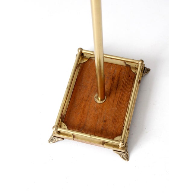 Vintage Hollywood Regency Brass Fireplace Tools Set With Wood Handles For Sale - Image 18 of 18