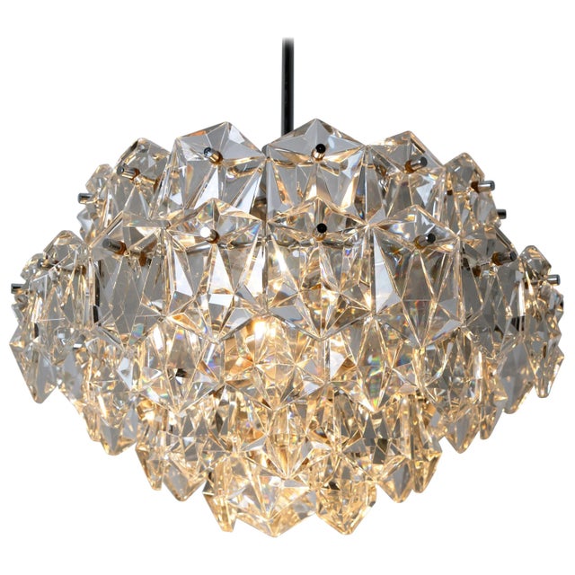 Chrome and Crystal Chandelier, 1970s For Sale - Image 18 of 18