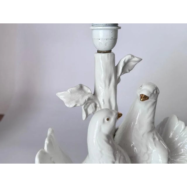 White White Ceramic Table Lamp, France, 20th Century For Sale - Image 8 of 12