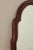 Brown Queen Anne Style Solid Mahogany Keyhole Wall Mirror For Sale - Image 8 of 12