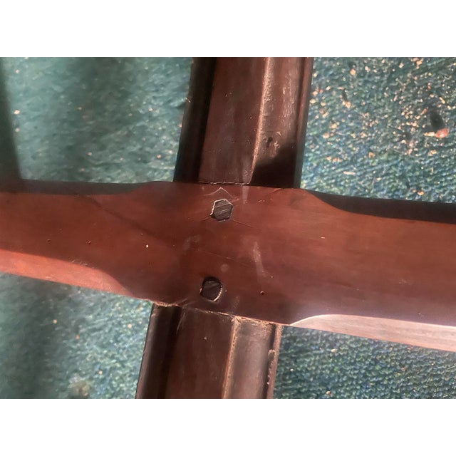 19th C Settee With Distressed Angel Fauna Tapestry Loveseat Bench Sofa For Sale - Image 12 of 12