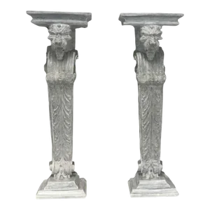 Vintage House Parts Griffin Form Wall Mount Pedestals, a Pair