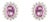 1.62ct Natural Pink Sapphire & Diamond Halo Stud Earrings in 14k Gold- A Pair For Sale