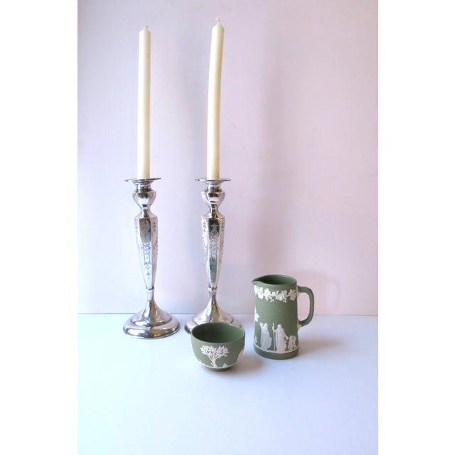 Early 20th Century Sterling Silver Candlesticks Holders by J. E. Caldwell & Co., Pair For Sale - Image 5 of 12