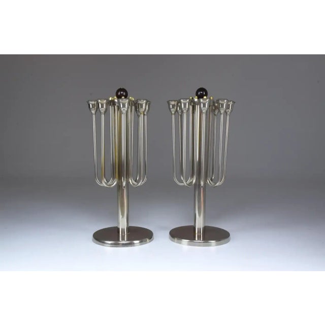 French Art Deco Candleholders, 1930s - a Pair For Sale - Image 4 of 12