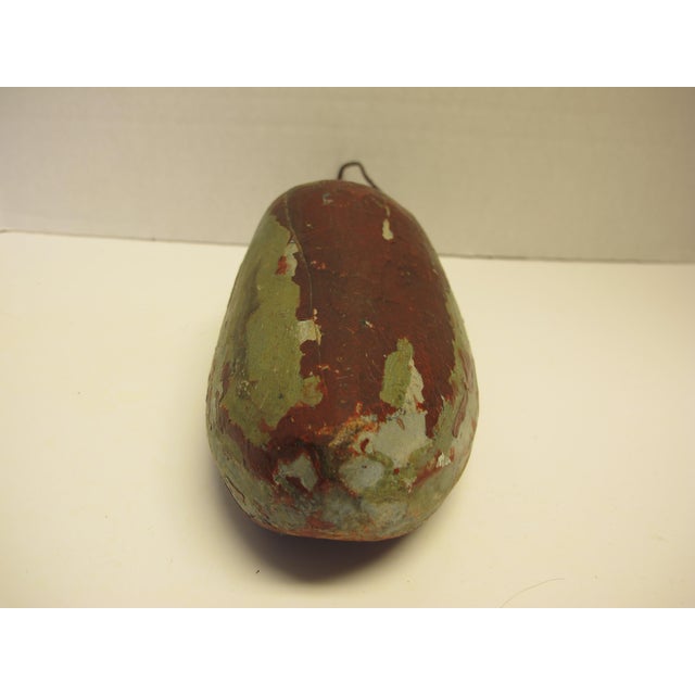 Olive Early 20th Century Painted Wooden Shoe Mold Folk Art For Sale - Image 8 of 9