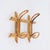 Beautiful Riviera style wall hanger, fully made in curved rattan, bamboo and wicker. This lovely French Riviera coat rack...