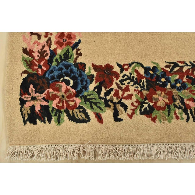 Bakhtiari Rug 4’5” X 6’7” Beige Wool Vintage Traditional Hand-Knotted Carpet For Sale - Image 9 of 12