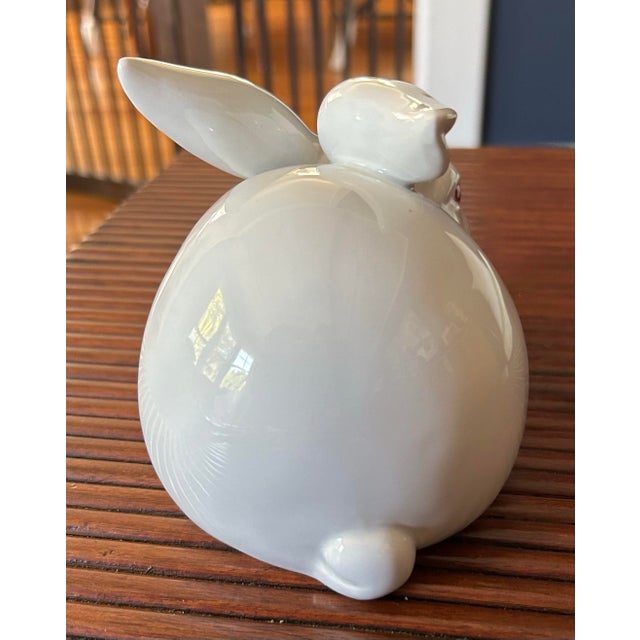 White Fitz and Floyd Vintage Porcelain Bunny Rabbit For Sale - Image 8 of 10