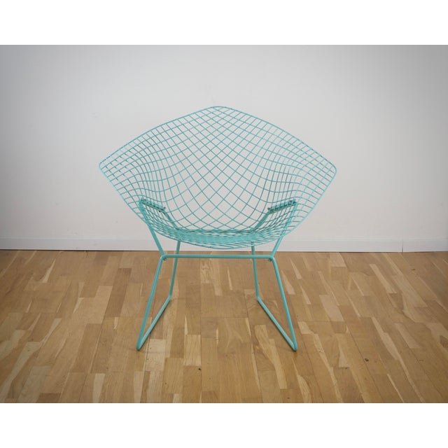 Blue Diamond Chair by Harry Bertoia for Knoll International, 1980s For Sale - Image 8 of 14