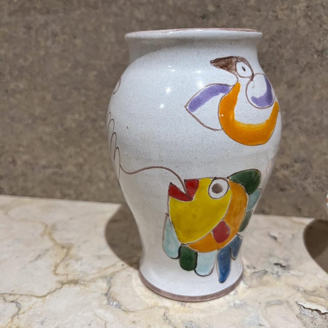 DESIMONE イタリア製 花瓶 1960s Giovanni Desimone Italian Pottery Set Vase and Plate
