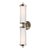 Thomas O'Brien for Visual Comfort Signature Merchant Double Bath Light in Polished Nickel with White Glass For Sale
